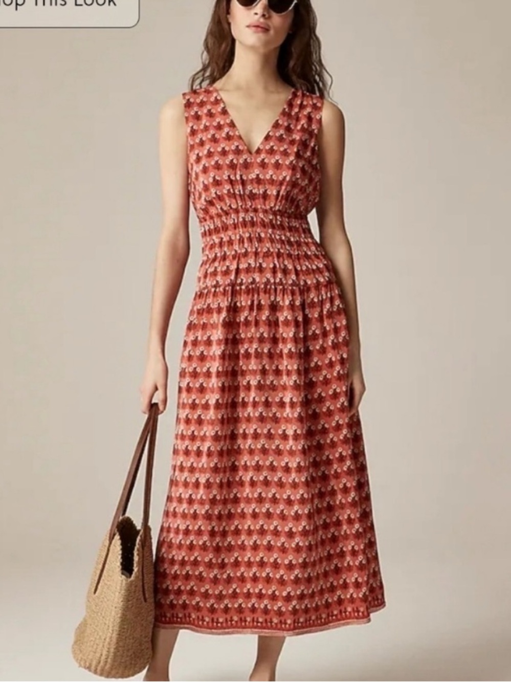 J. Crew Hyacinth Dress in Block Print Crepe De Chine A-Line Floral